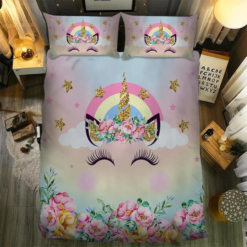 Unicorn Eyes Ophelia Atelier Quilt / Doona / Duvet Cover set - Image 4