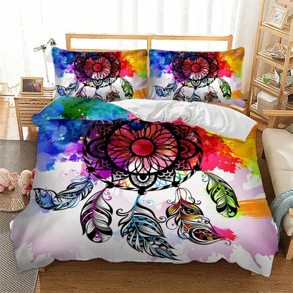 Colorful Dreamcatcher Estelle Ivy Quilt / Doona / Duvet Cover set - Image 3