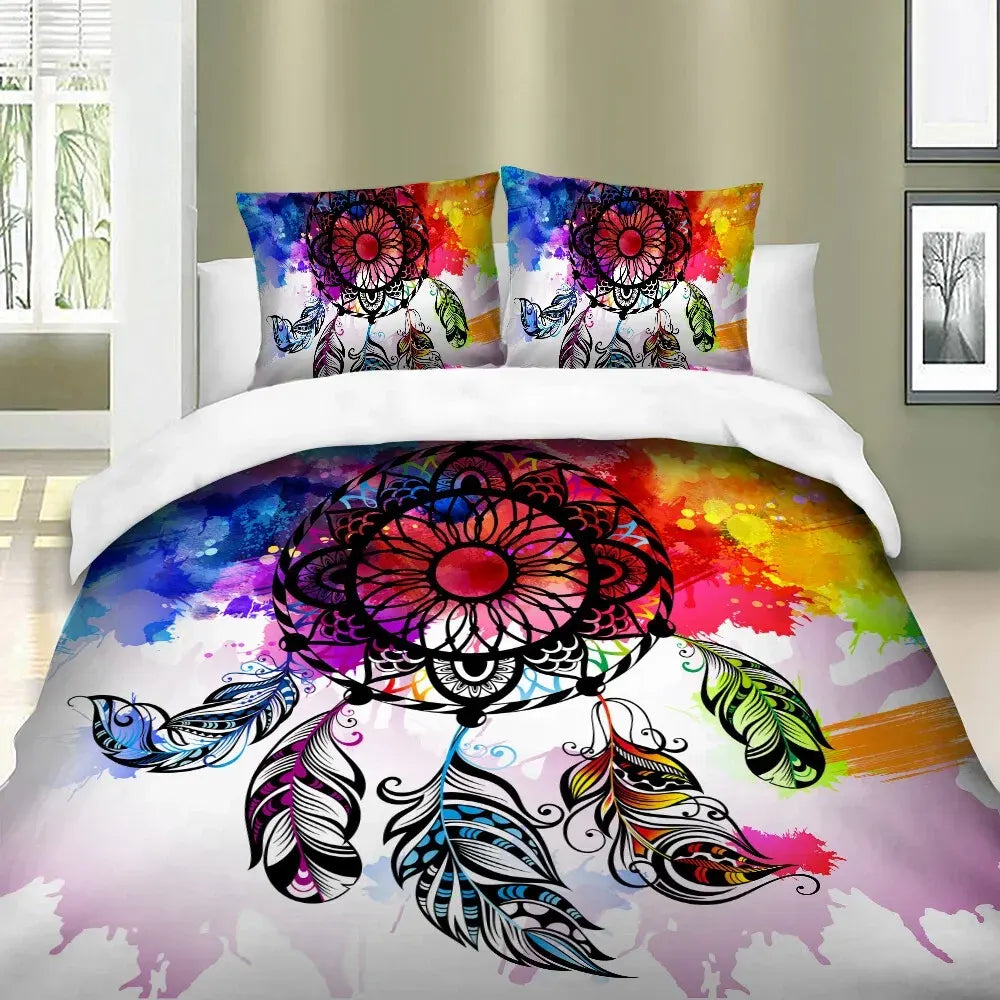 Colorful Dreamcatcher Estelle Ivy Quilt / Doona / Duvet Cover set - Image 4
