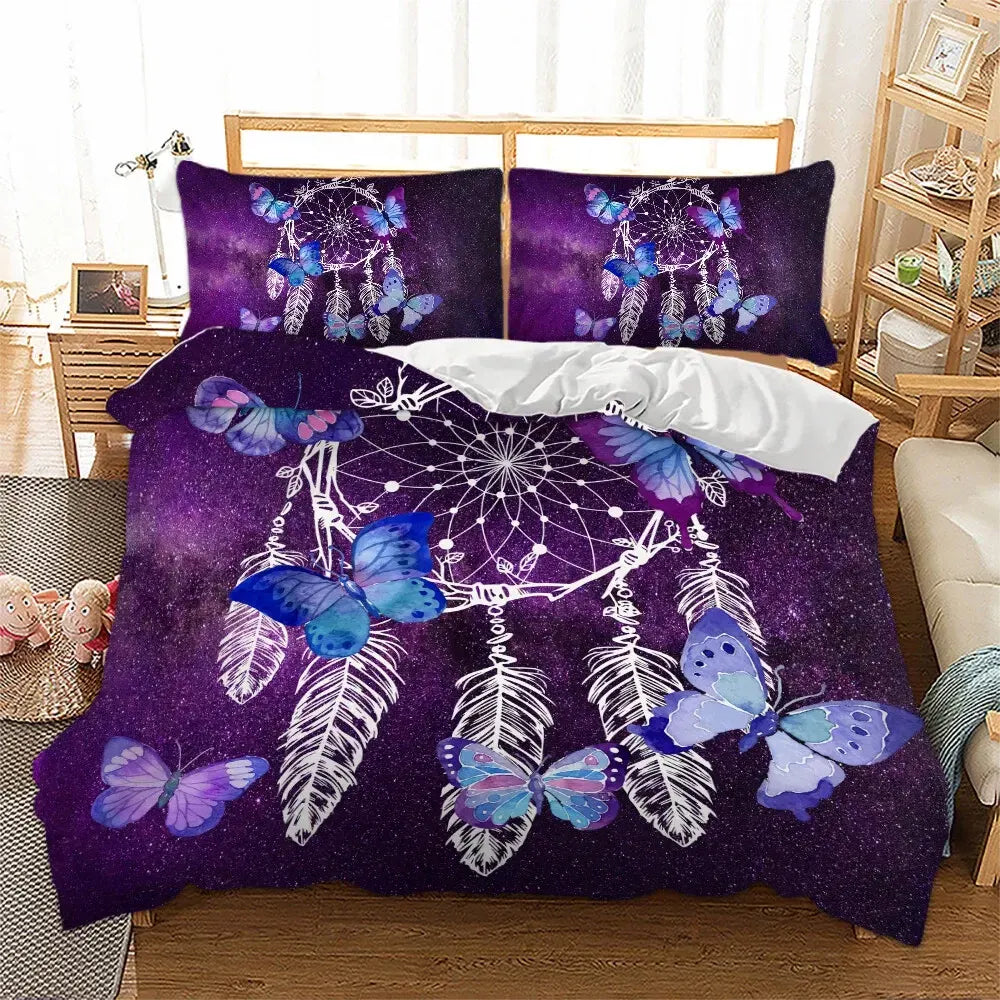Purple Dreamcatcher Delphine Elegance Quilt / Doona / Duvet Cover set - Image 2