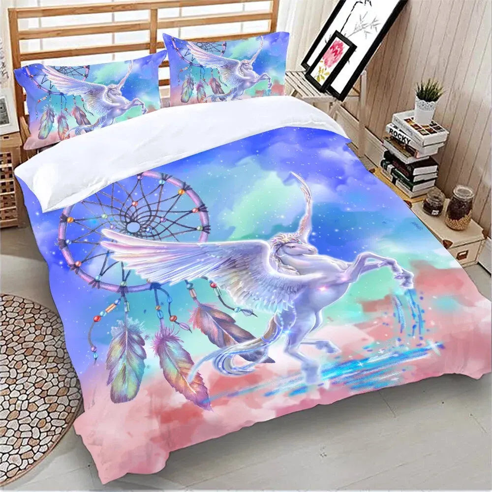 Snow Horses Mireille Dahlia Quilt / Doona / Duvet Cover set - Image 2