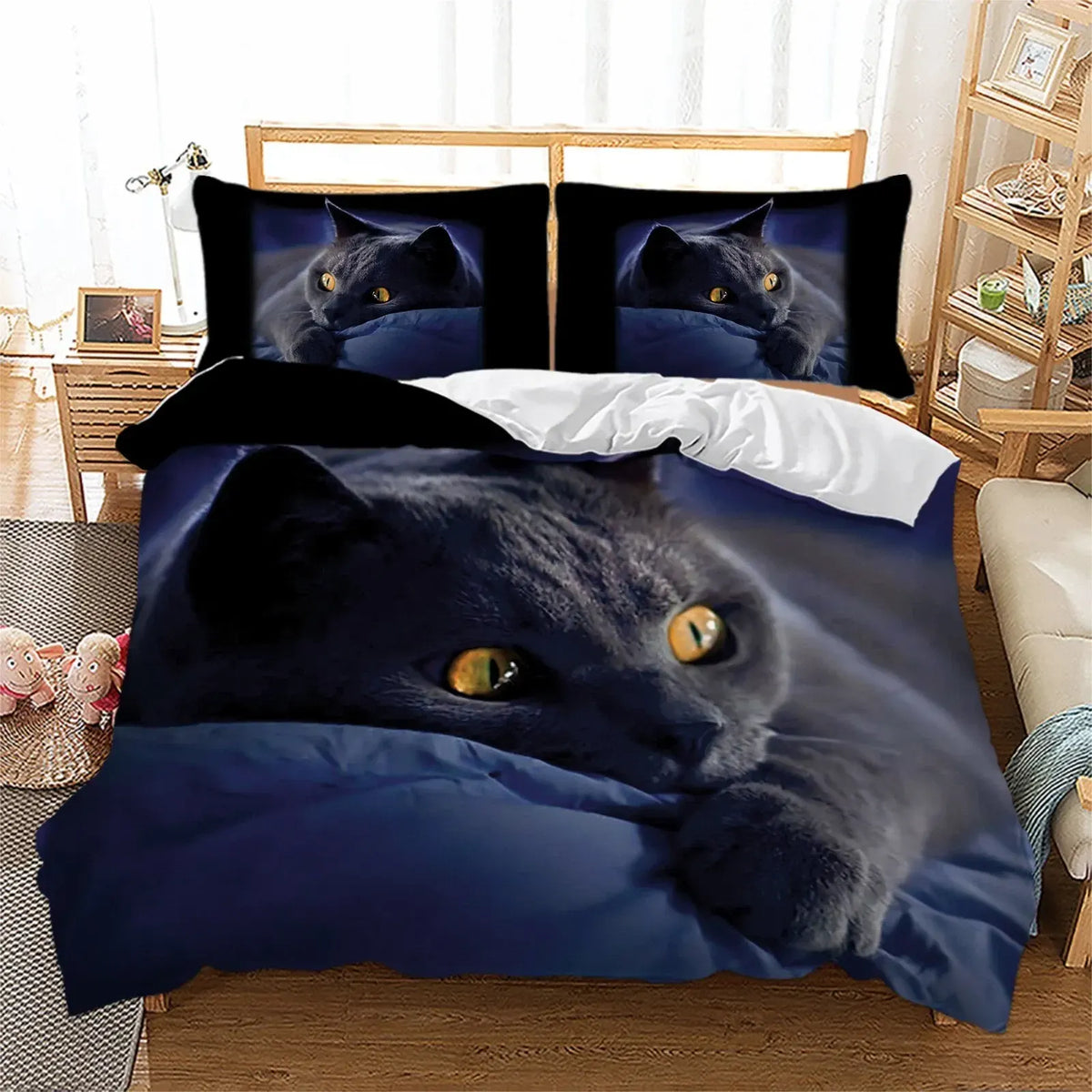 Cat Etoile Charm Quilt / Doona / Duvet Cover set - Image 2