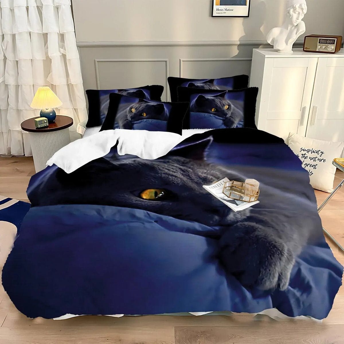 Cat Etoile Charm Quilt / Doona / Duvet Cover set - Image 8