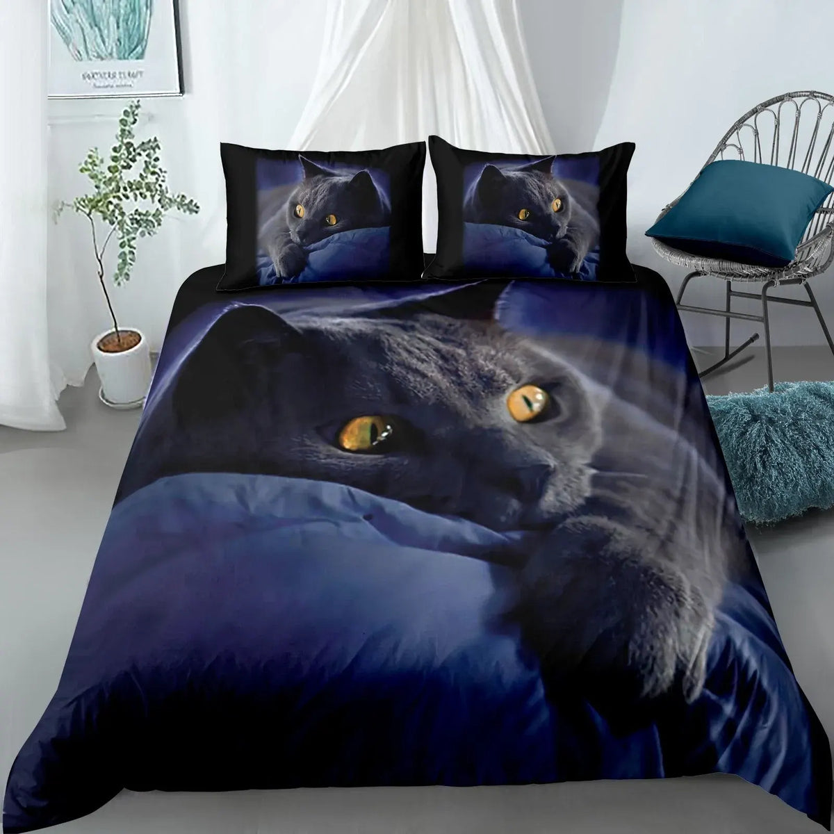 Cat Etoile Charm Quilt / Doona / Duvet Cover set - Image 9