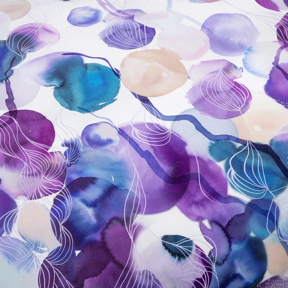 Violet Fiore Leaf Mirage Quilt / Doona / Duvet Cover set - Image 2