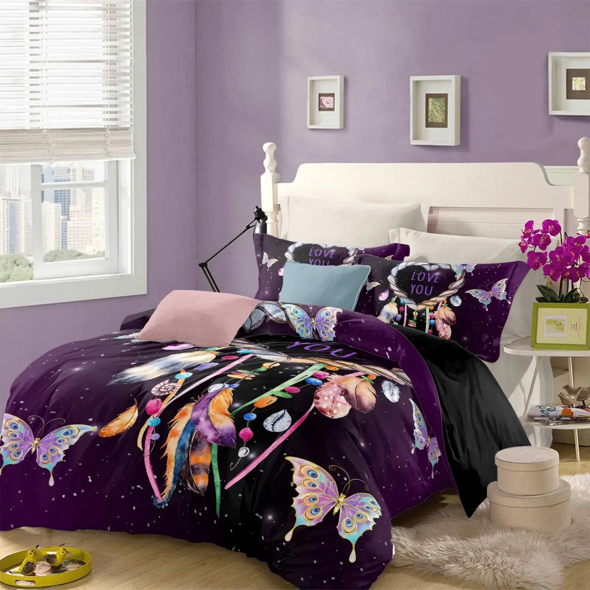 Leaf Nordic Bloomscape Quilt / Doona / Duvet Cover set - Image 4