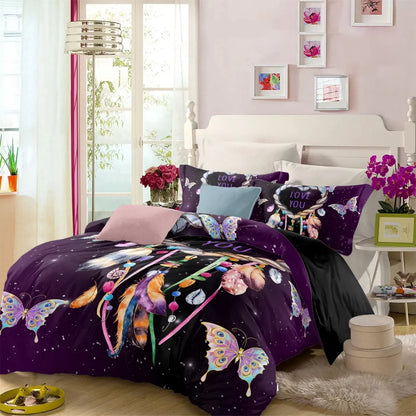 Leaf Nordic Bloomscape Quilt / Doona / Duvet Cover set - Image 2
