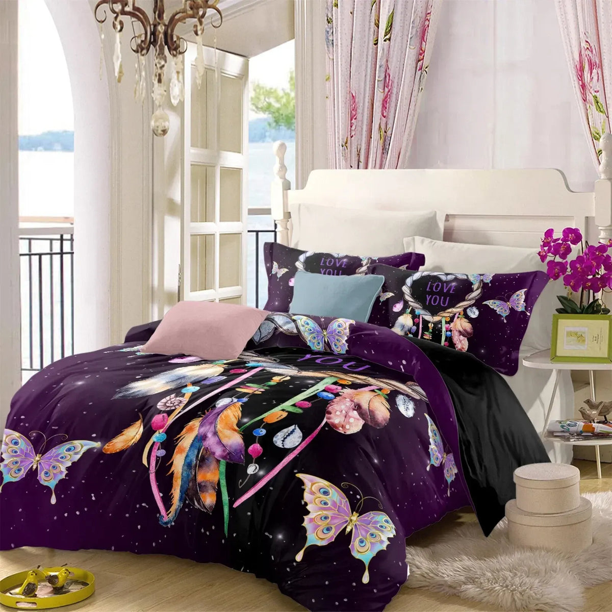 Leaf Nordic Bloomscape Quilt / Doona / Duvet Cover set - Image 3