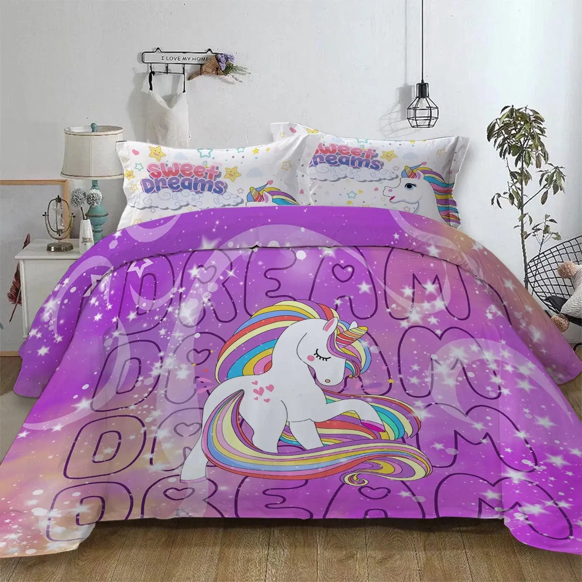 Unicorn Dream Clarisse Serenity Quilt / Doona / Duvet Cover set - Image 5