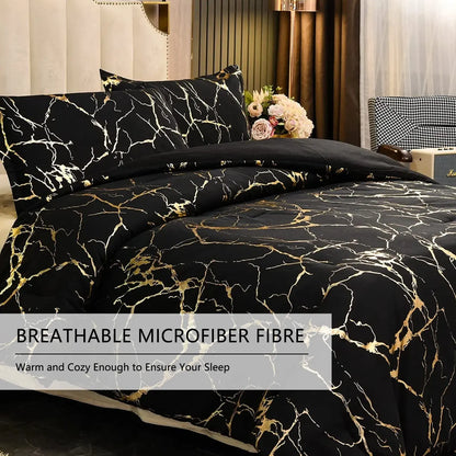 Black Gold Palermo Willow Quilt / Doona / Duvet Cover set - Image 5