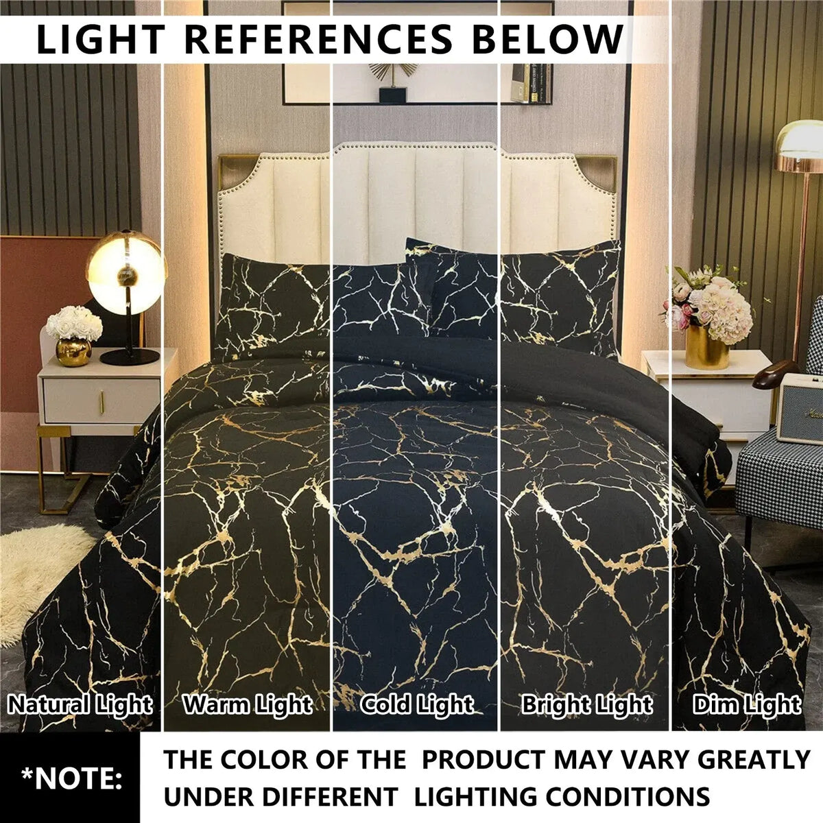 Black Gold Palermo Willow Quilt / Doona / Duvet Cover set - Image 6