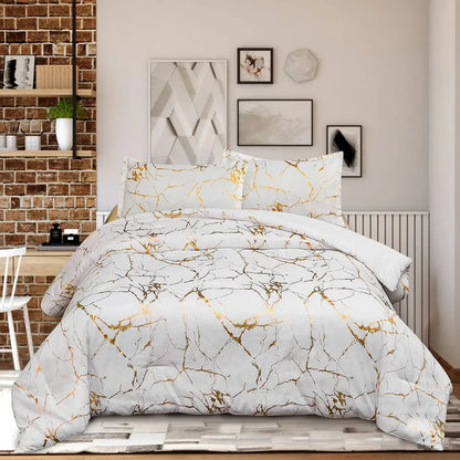 White Golden Nordic Atelier Quilt / Doona / Duvet Cover set