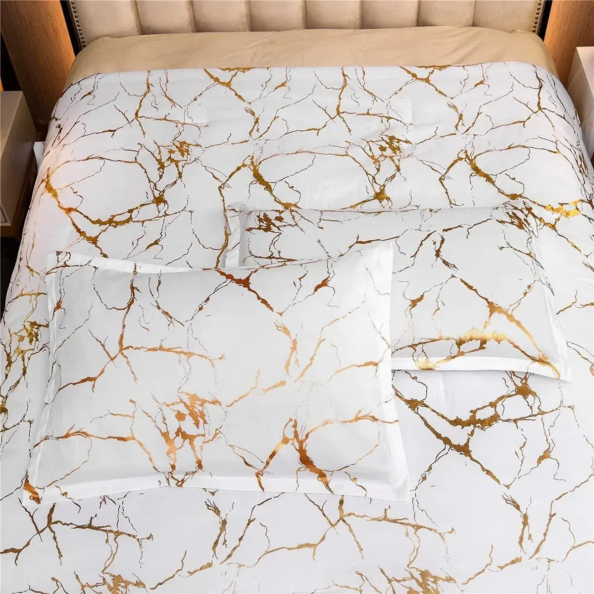 White Golden Nordic Atelier Quilt / Doona / Duvet Cover set - Image 6