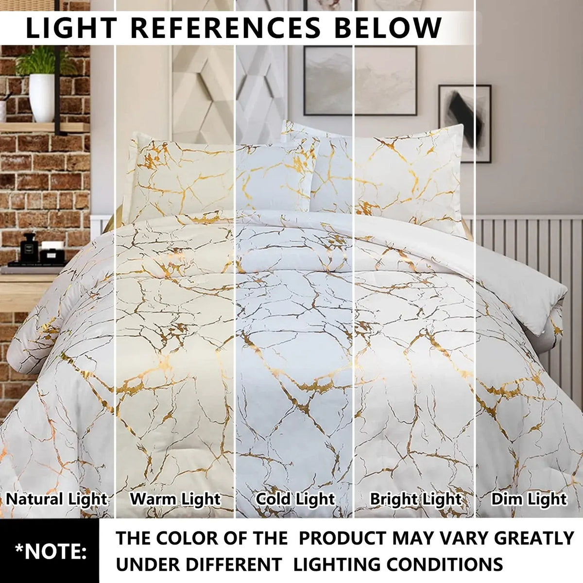 White Golden Nordic Atelier Quilt / Doona / Duvet Cover set - Image 8