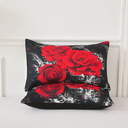 Red Rose Belgravia Dahlia Quilt / Doona / Duvet Cover set - Image 8