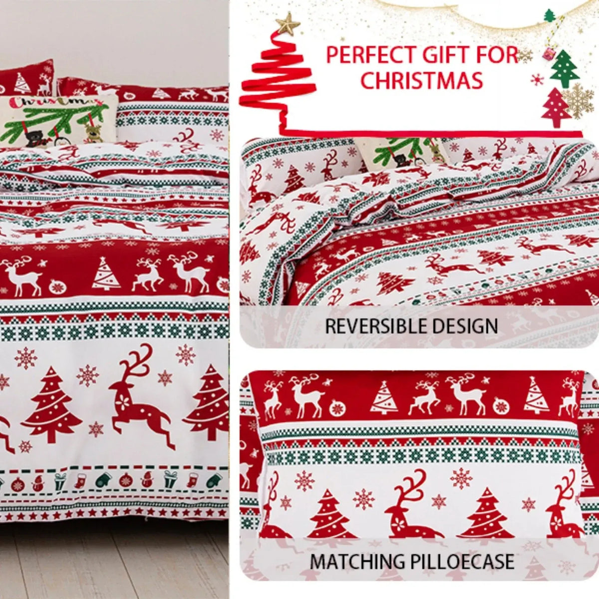 Christmas Amalfi Ivy Quilt / Doona / Duvet Cover set - Image 9