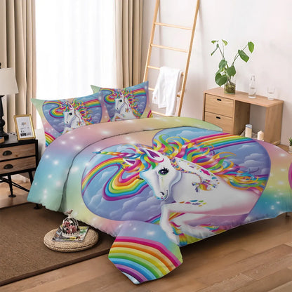 Unicorn Rainbow Sorrento Charm Quilt / Doona / Duvet Cover set - Image 9