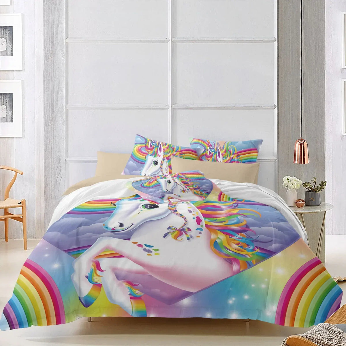 Unicorn Rainbow Sorrento Charm Quilt / Doona / Duvet Cover set - Image 3