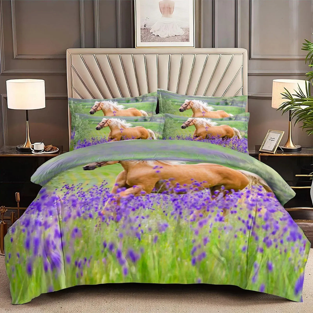 Horse Calais Atelier Quilt / Doona / Duvet Cover set - Image 3