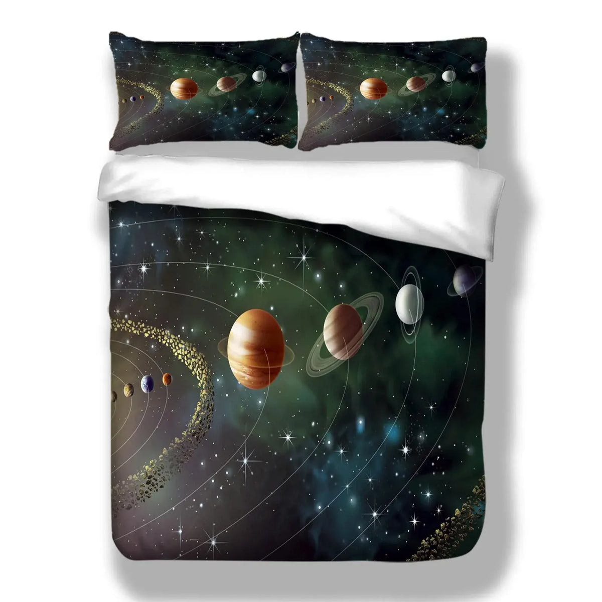 Galaxy Orbit Planets Quilt / Doona / Duvet Cover set - Image 2