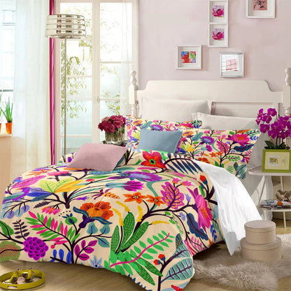 Vibrant Botanical Garden Quilt / Doona / Duvet Cover set - Image 2