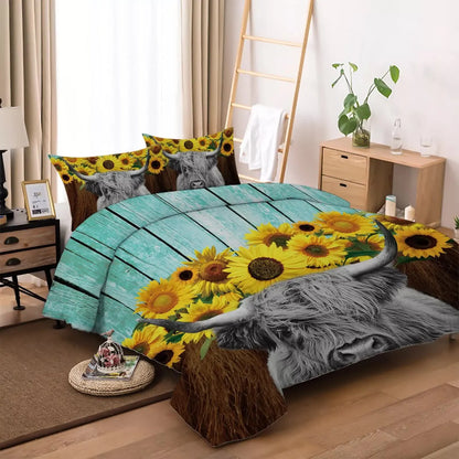 Nature-Inspired Floral Duvet Cover Set - Hypoallergenic Fabric-Single - Image 3