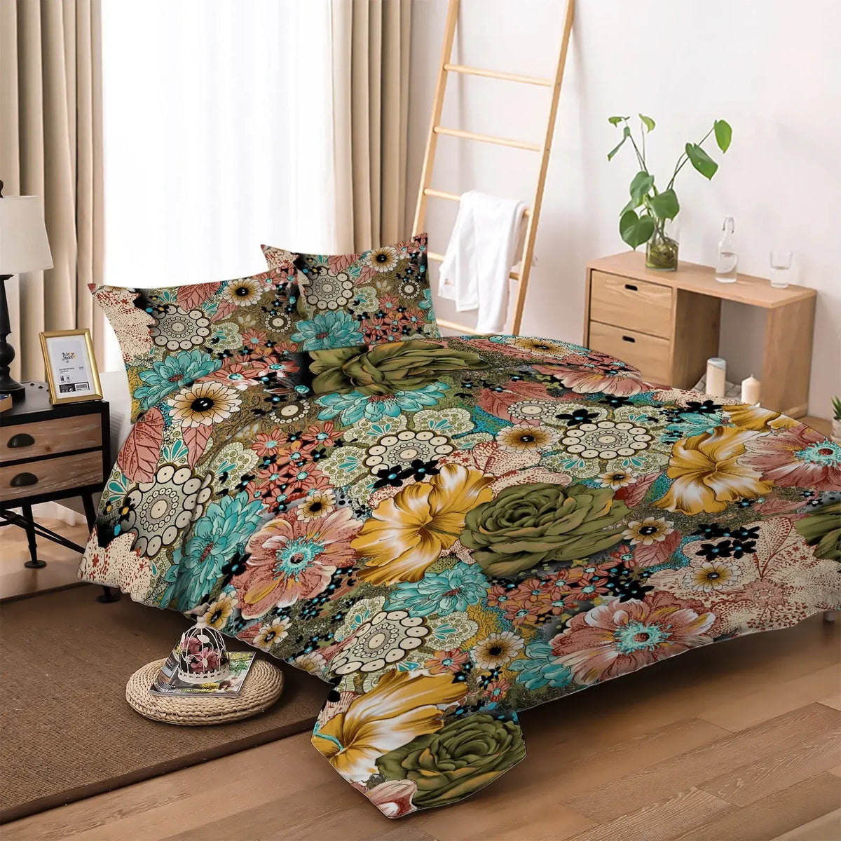 Black Bohemian Sorrento Heritage Quilt / Doona / Duvet Cover set - Image 2
