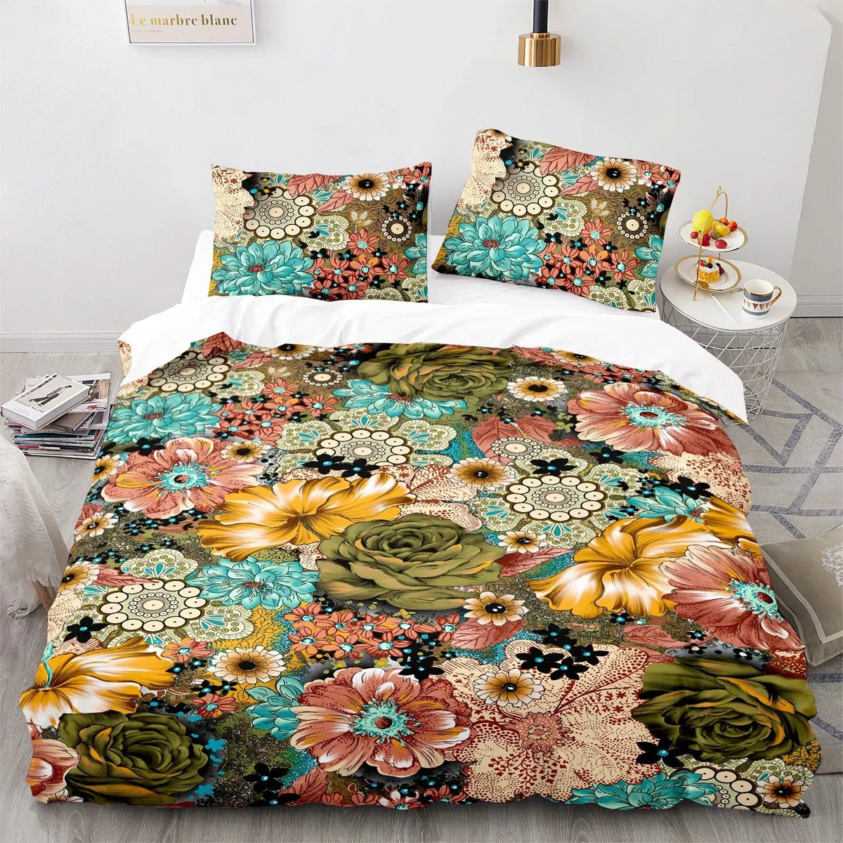 Black Bohemian Sorrento Heritage Quilt / Doona / Duvet Cover set - Image 7
