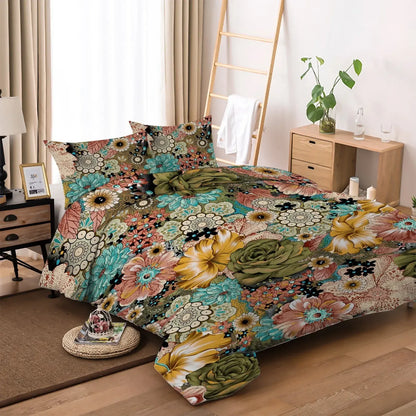 Black Bohemian Sorrento Heritage Quilt / Doona / Duvet Cover set - Image 2
