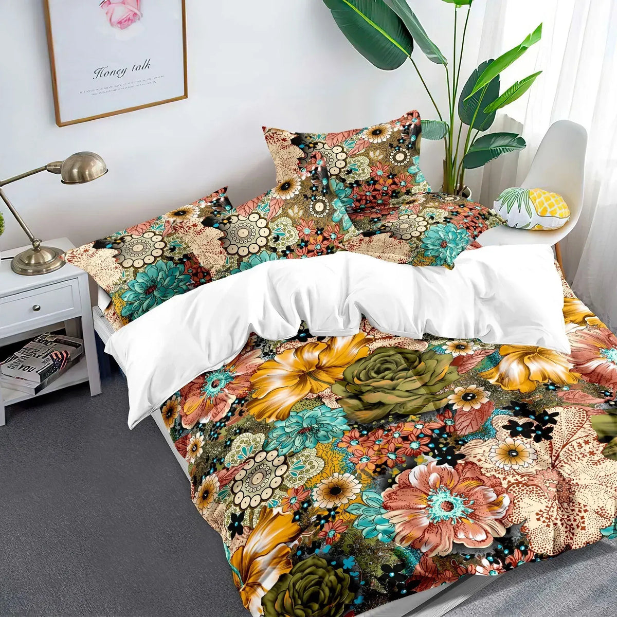 Black Bohemian Sorrento Heritage Quilt / Doona / Duvet Cover set - Image 9