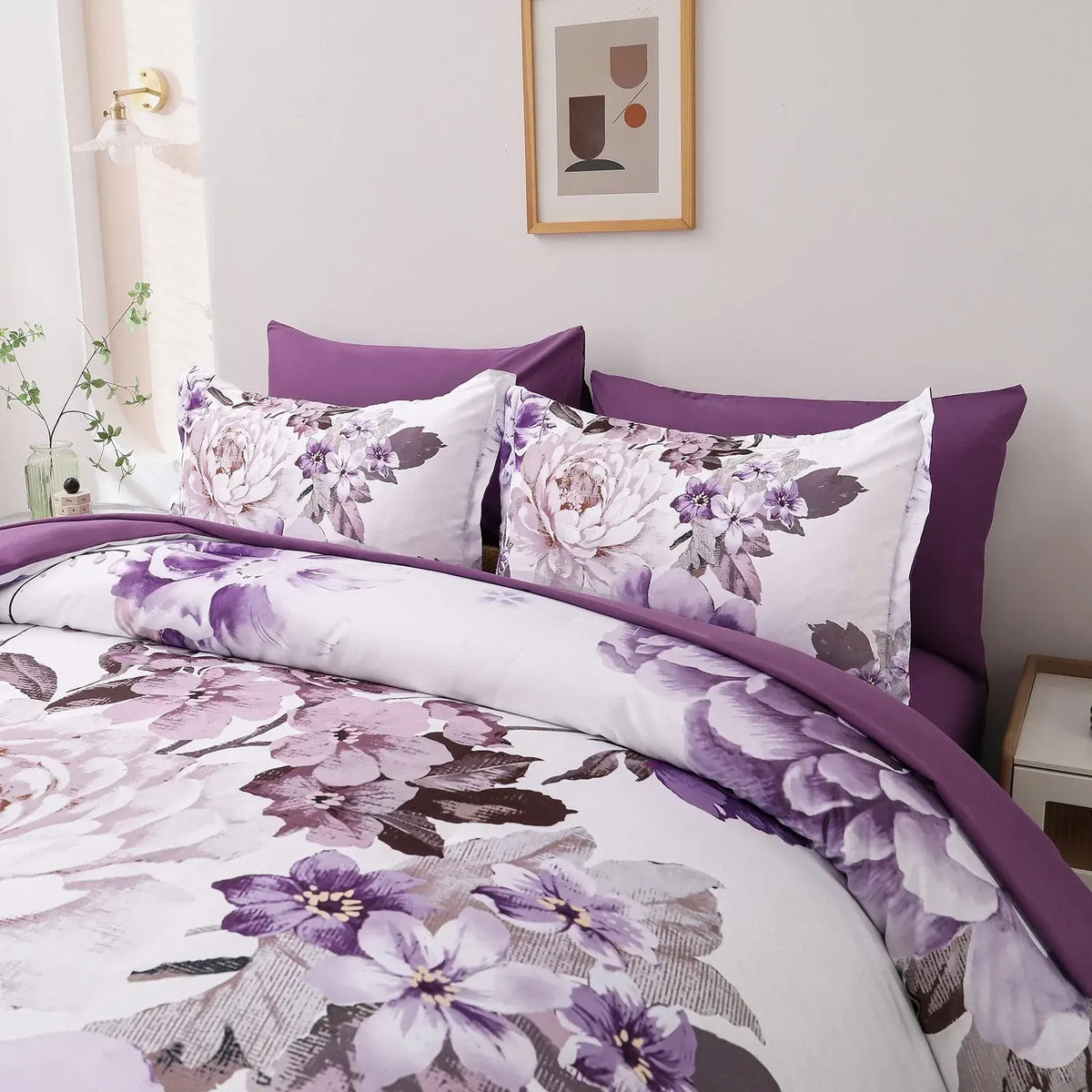 Purple Bloom Isadora Paisley Quilt / Doona / Duvet Cover set - Image 4