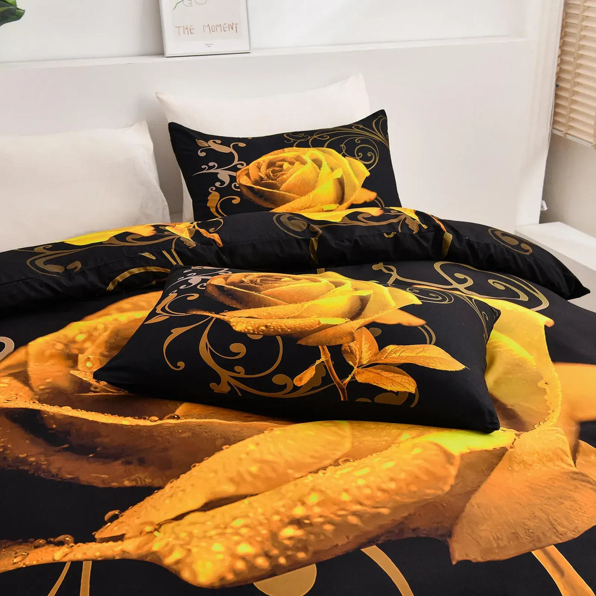 Gold Flower Arden Elegance Quilt / Doona / Duvet Cover set - Image 6