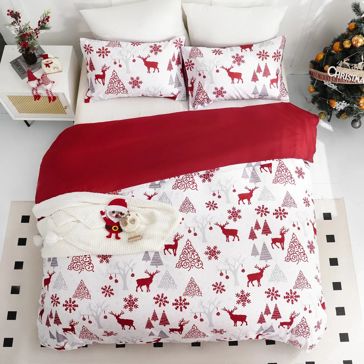 Christmas Santa Como Dahlia Quilt / Doona / Duvet Cover set - Image 3