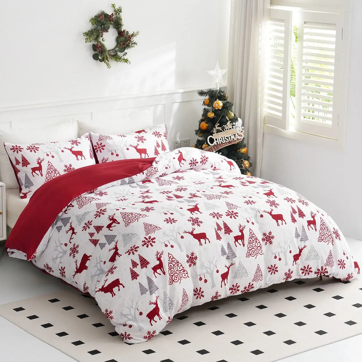 Christmas Santa Como Dahlia Quilt / Doona / Duvet Cover set - Image 2