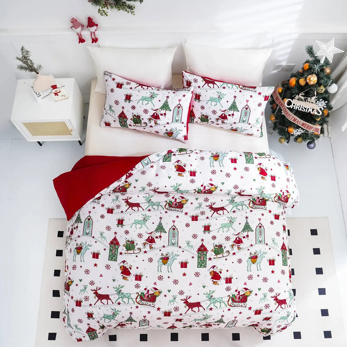 Christmas Siena Paisley Quilt / Doona / Duvet Cover set - Image 4