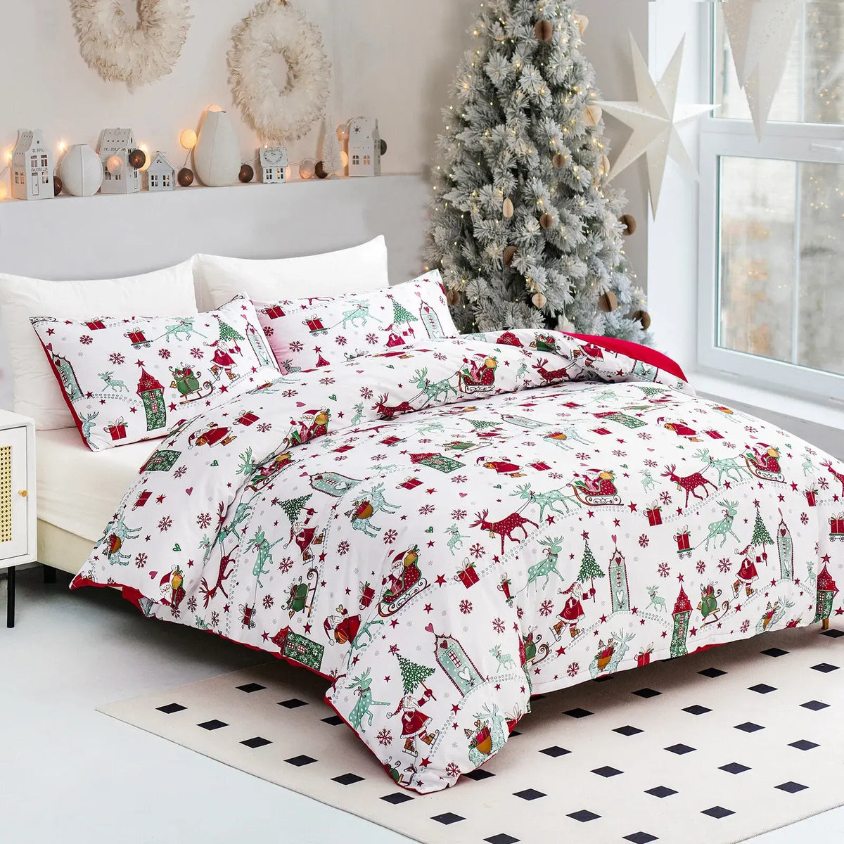 Christmas Siena Paisley Quilt / Doona / Duvet Cover set - Image 2