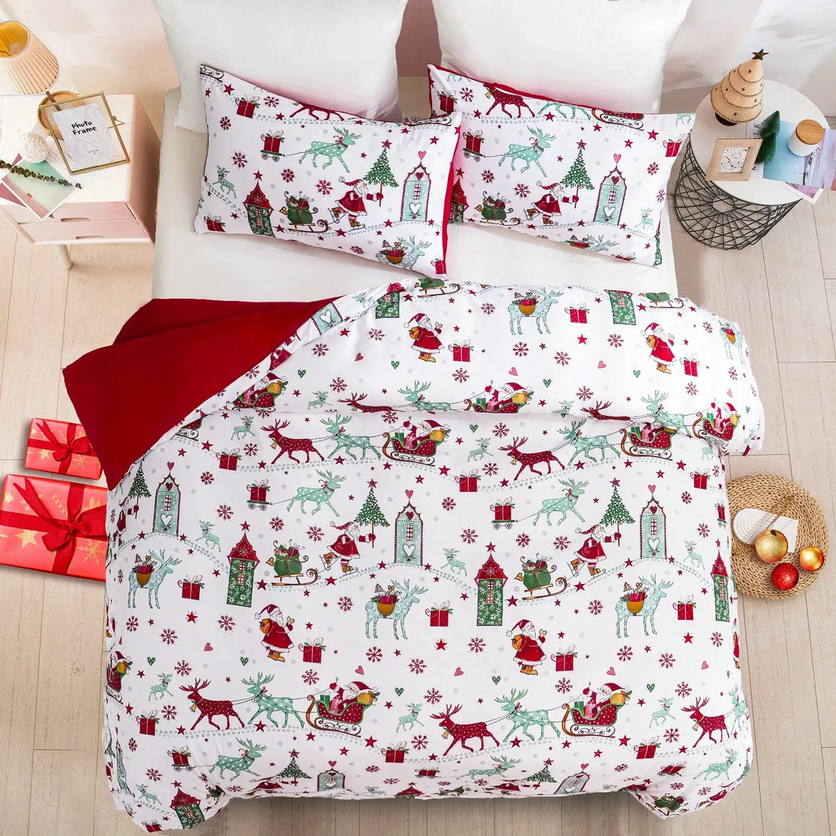Christmas Siena Paisley Quilt / Doona / Duvet Cover set - Image 3