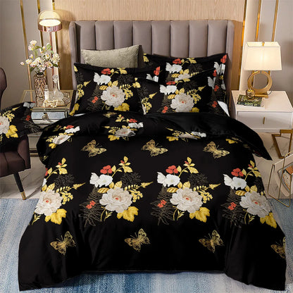 Black Sorrento Marigold Quilt / Doona / Duvet Cover set
