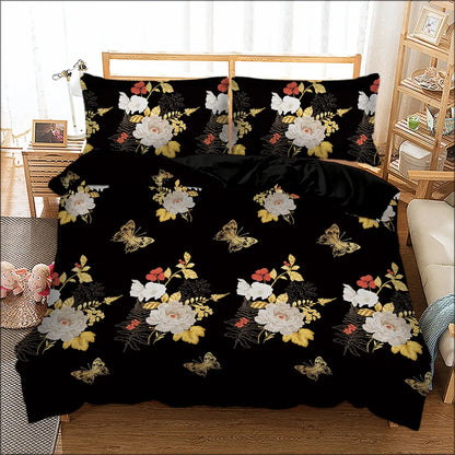Black Sorrento Marigold Quilt / Doona / Duvet Cover set - Image 2