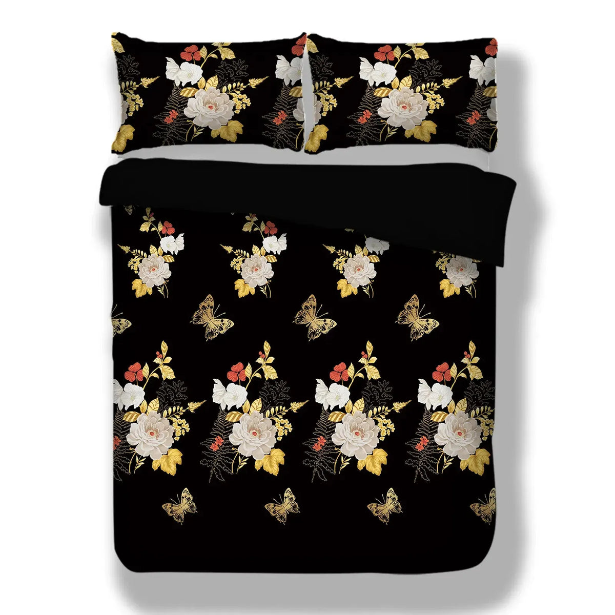 Black Sorrento Marigold Quilt / Doona / Duvet Cover set - Image 3