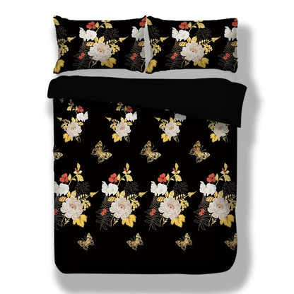 Black Sorrento Marigold Quilt / Doona / Duvet Cover set - Image 3