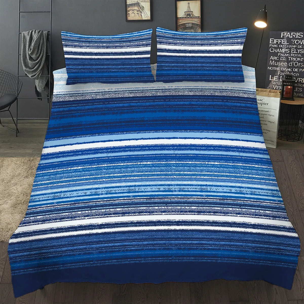 Stripe Catalina Ivy Quilt / Doona / Duvet Cover set - Image 3