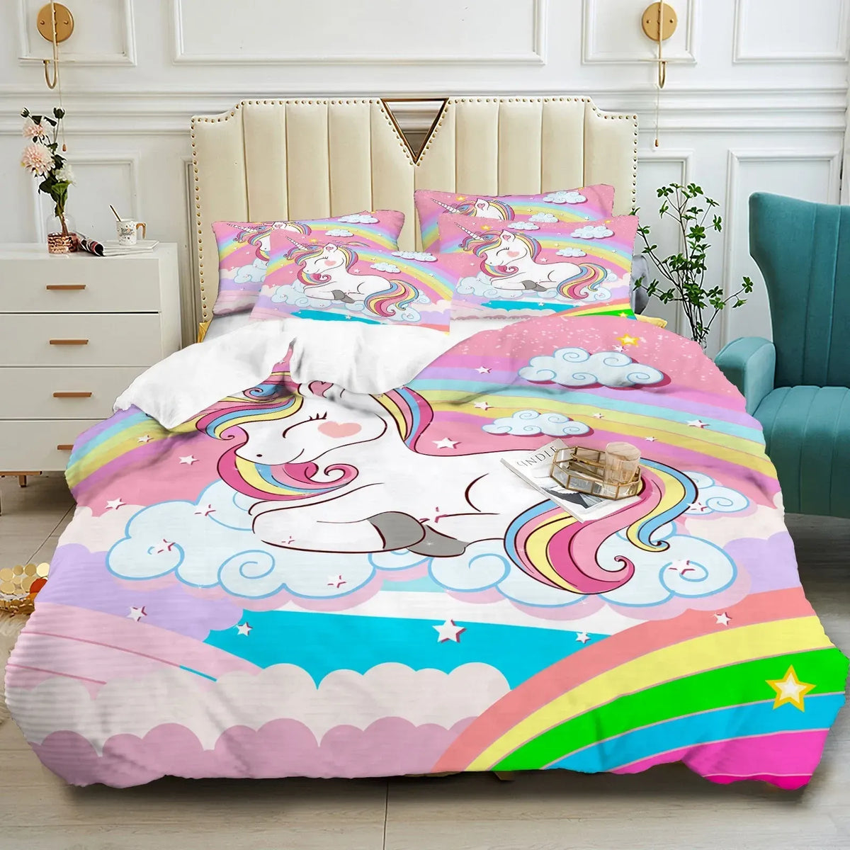 Gamaepad Delphine Marigold Quilt / Doona / Duvet Cover set - Image 4