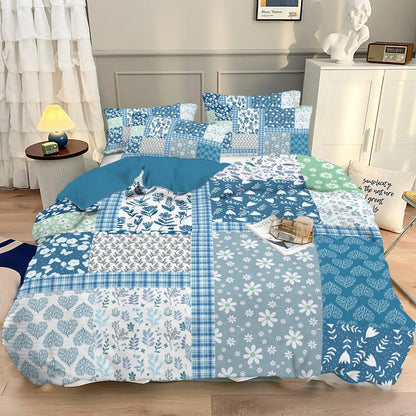 Green Flower Vienna Willow Quilt / Doona / Duvet Cover set - Image 4