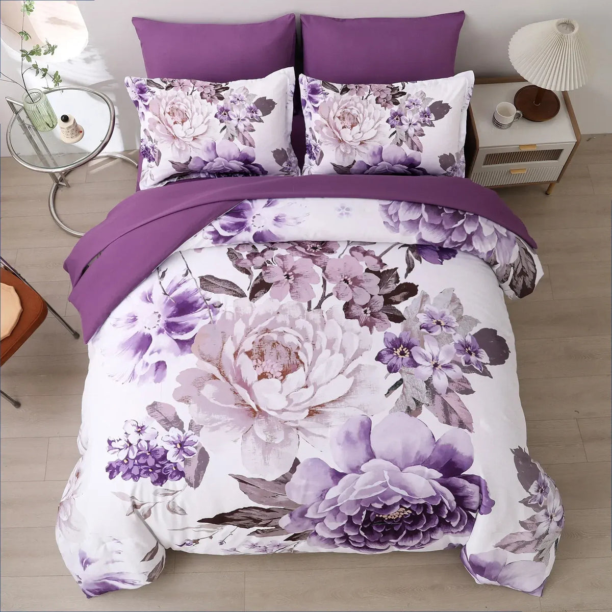 Purple Bloom Rosaline Eden Quilt / Doona / Duvet Cover set - Image 3