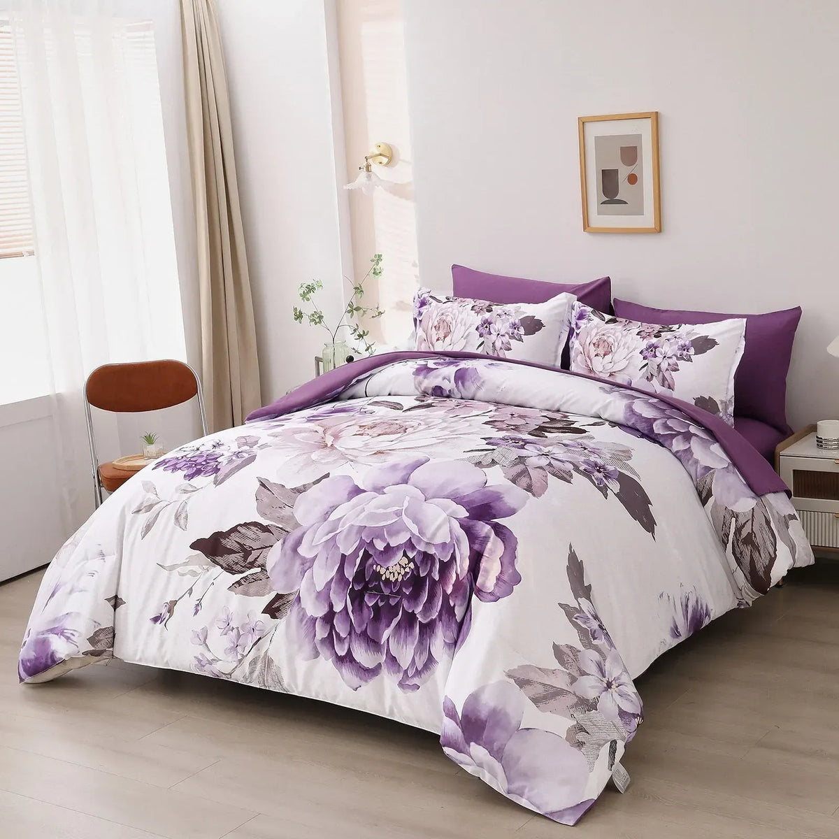 Purple Bloom Rosaline Eden Quilt / Doona / Duvet Cover set - Image 2