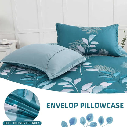 Teal Foglia Willow Haven Quilt / Doona / Duvet Cover set - Image 5