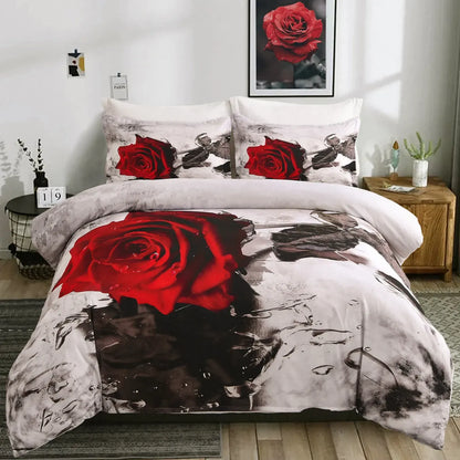 Gray Flower Marseille Heritage Quilt / Doona / Duvet Cover set