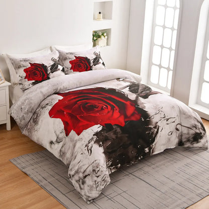 Gray Flower Marseille Heritage Quilt / Doona / Duvet Cover set - Image 2