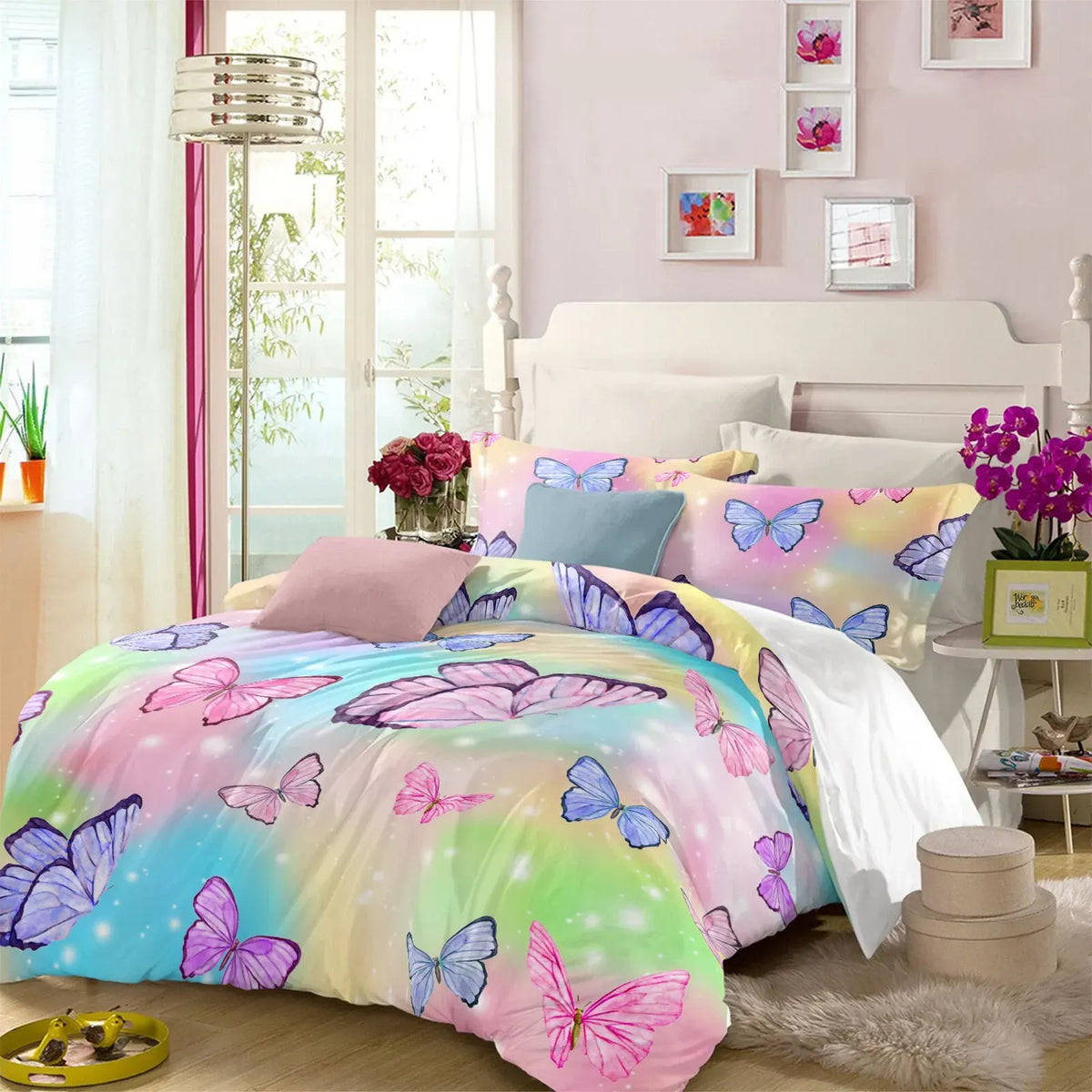 Butterfly Bellagio Leaf Quilt / Doona / Duvet Cover set - Image 2